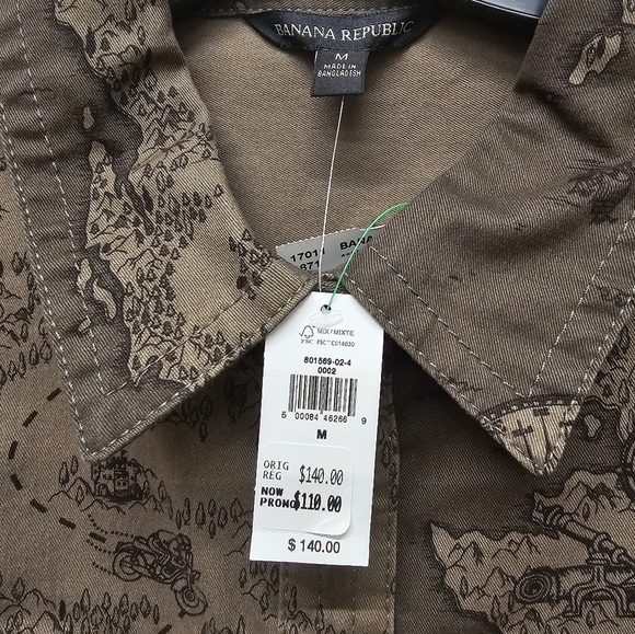**NEW** BANANA REPUBLIC SHIRT/SHACKET - Picture 3 of 3